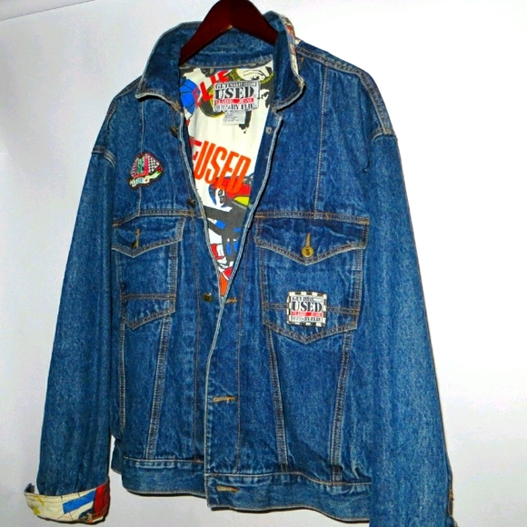 Get Used by Elie jean jacket ds vintage denim coat - Picture 10 of 11